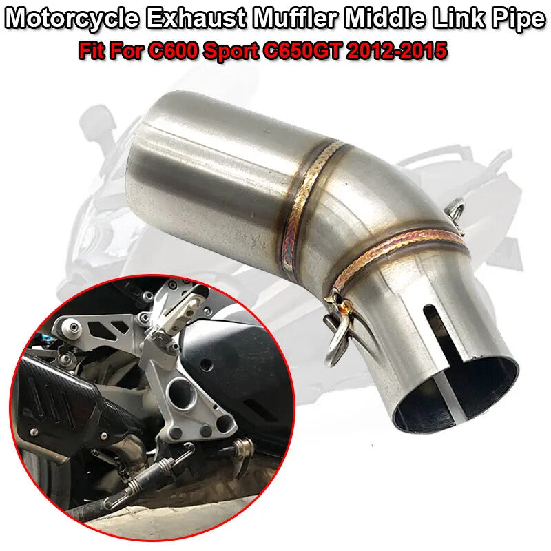 for BMW C 600 Sport/C650GT 2012-2015 Slip-On Exhaust Mid-Pipe Connector Direct Fit