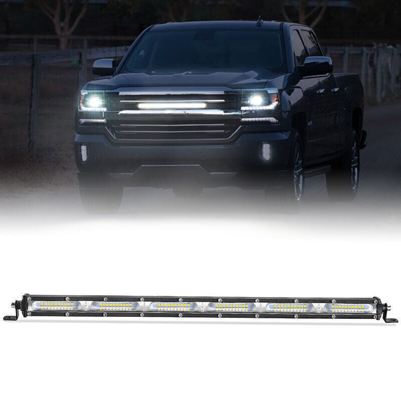 20inch 180W LED Light Bar Single Row Wide Flood Work Lamp Truck SUV ATV 4WD 22