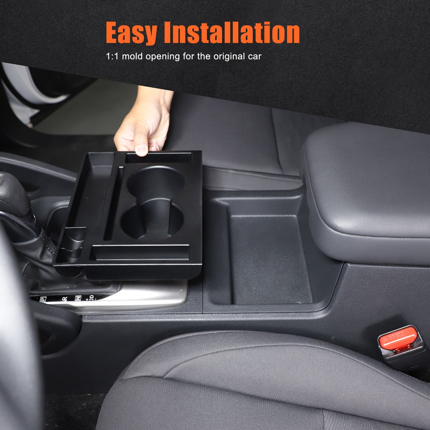 Front armrest storage box bracket tray box for Frontier 2022 - 24 Black - n