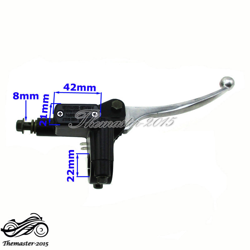 8mm Banjo Front Right Hydraulic Brake Master Cylinder For ATV Pit Dirt Bike Q