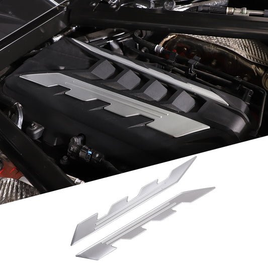 Aluminum silver engine side protection panel cover for Corvette C8 2020-23- n