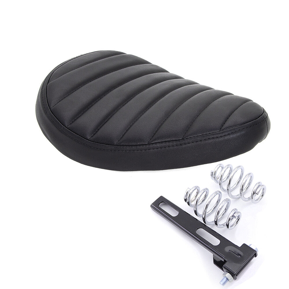 Black PU Leather Solo Driver for Seat Spring Bracket for Harley Chopper Custom SX650 Q