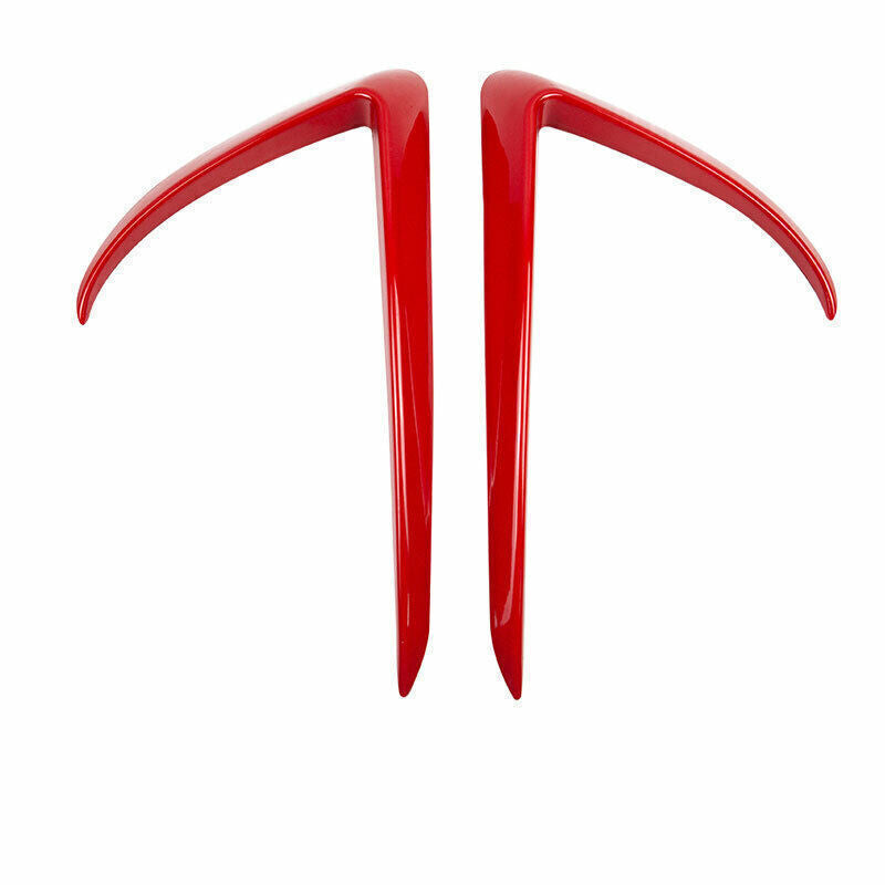 For Model 3 2020-2023 Glossy Red Front Fog Light Lamp Spoiler Strip Trim n
