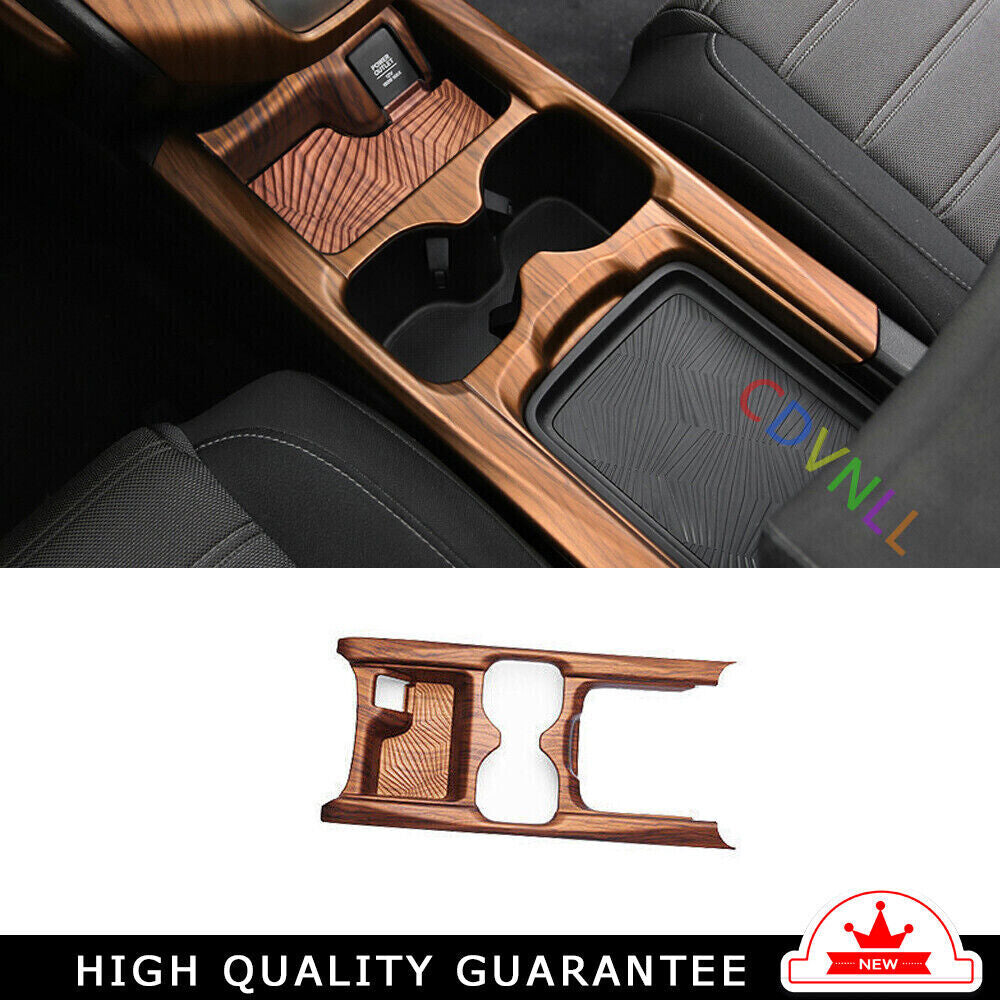 Console Gear Shift Water Cup Panel Trim for Honda CR-V 17-2022 Matte Peach Wood