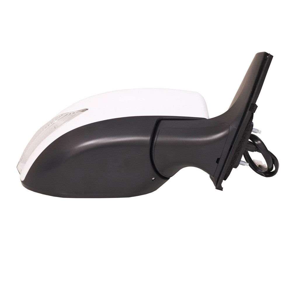 The right side mirror is compatible with the Sentra 2013-18 manual folding/heated white 7-pin R- n
