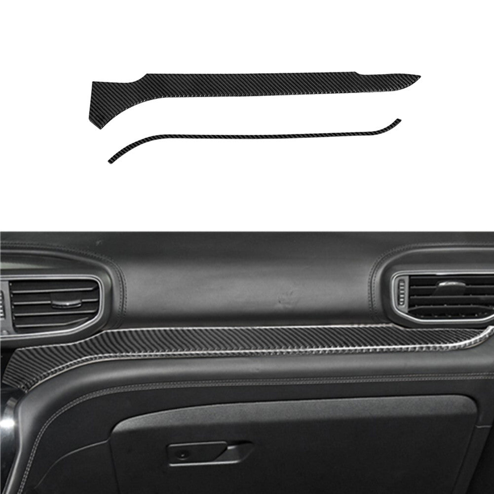 for Corolla 2020 - 2023 Carbon Steel Center Console Dashboard Strip Trim- v