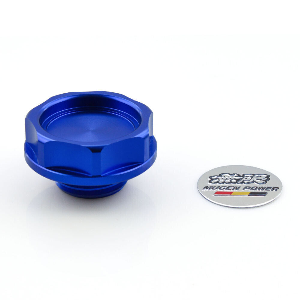 Blue Mugen Power Aluminum Car Oil Filler Cap Racing Engine Tank Cover Q
