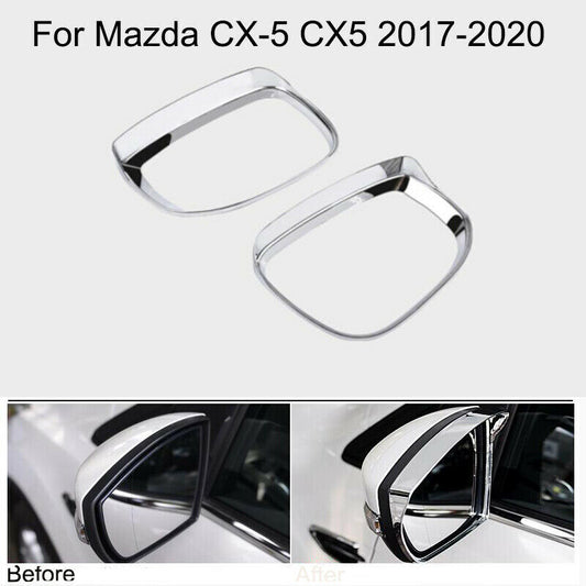 Rear View Side Door Mirror Eyebrow Frame Cover Trim for Mazda CX5 CX-5 2017-2023