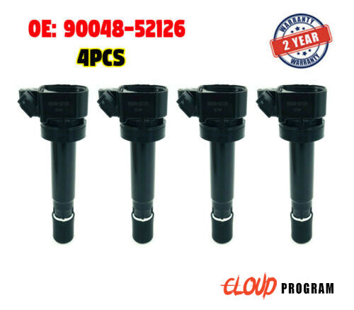 4Pcs Ignition Coil 90048-52126 For Duet M100A M110A 98-00 EJDE 00-04 EJVE n
