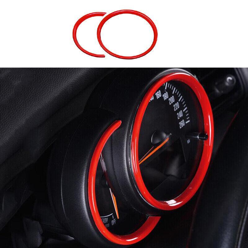 for Mini Cooper Clubman F54 Bright Red Instrument Panel Frame Cover Trim 2PCS