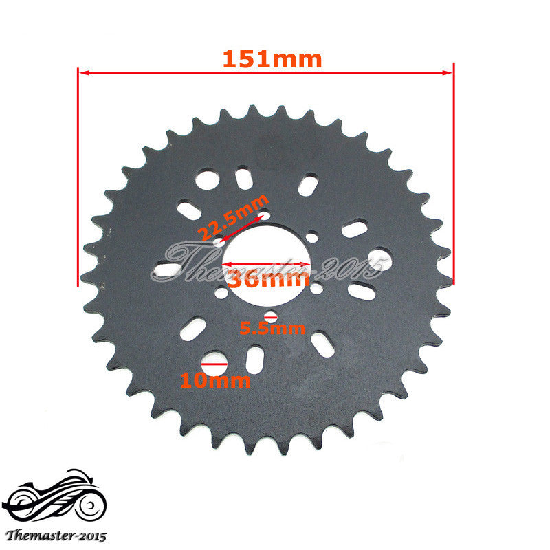 6 Hole 36Tooth Rear Sprocket For 49cc 50cc 60cc 80cc Motorised Bicycle Push Bike Q