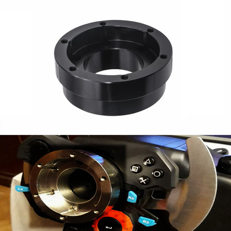 Refit 70mm/2.75-inch Racing Steering Wheel Wheel Adapter Aluminum Black - n