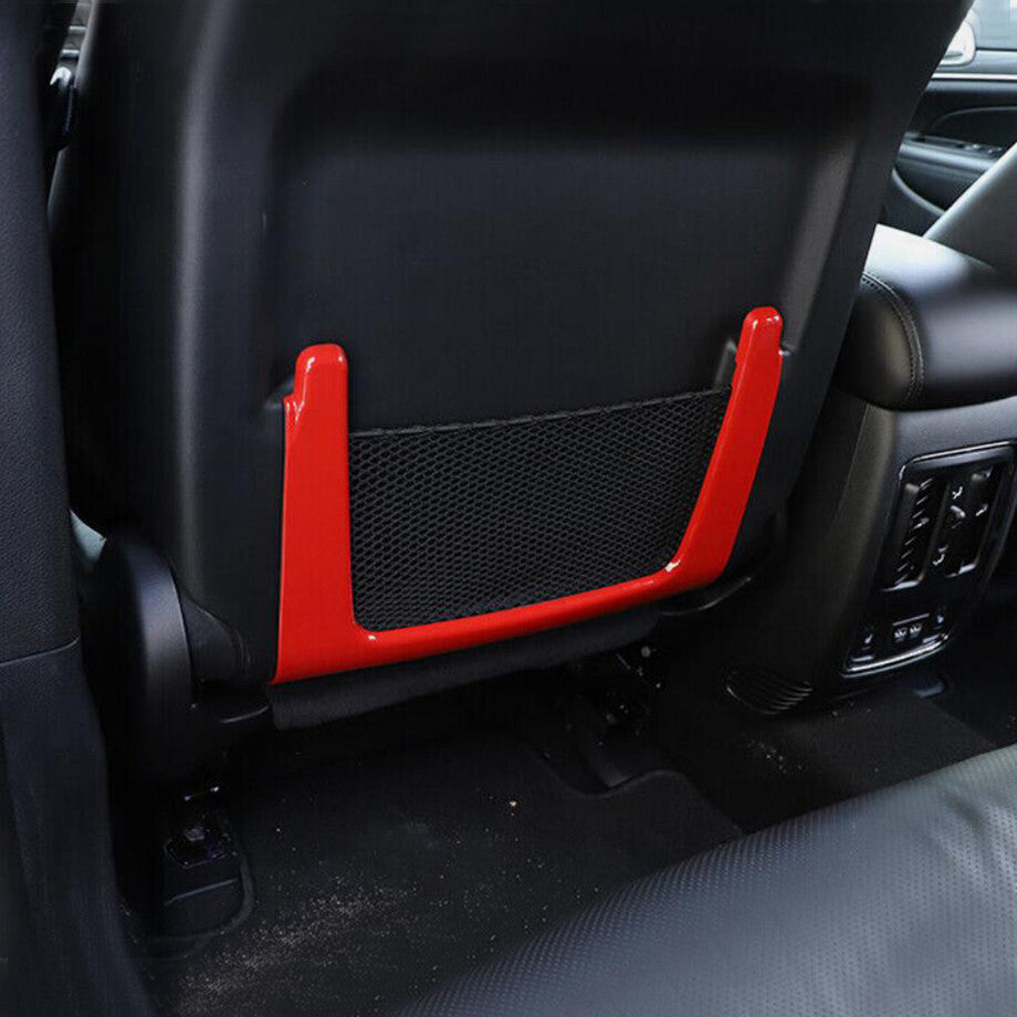For 2011-2024 for Dodge Durango Red Interior for Seat Back Storage Bag Trim Decor Cover v