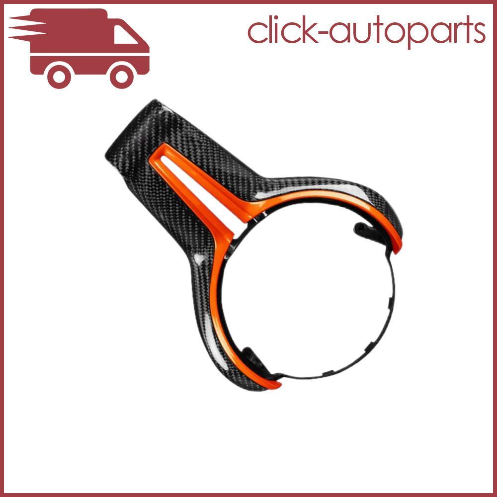 Fits For M series M4 F82 2014-2018 Orange Carbon Fiber Steering Wheel Trim
