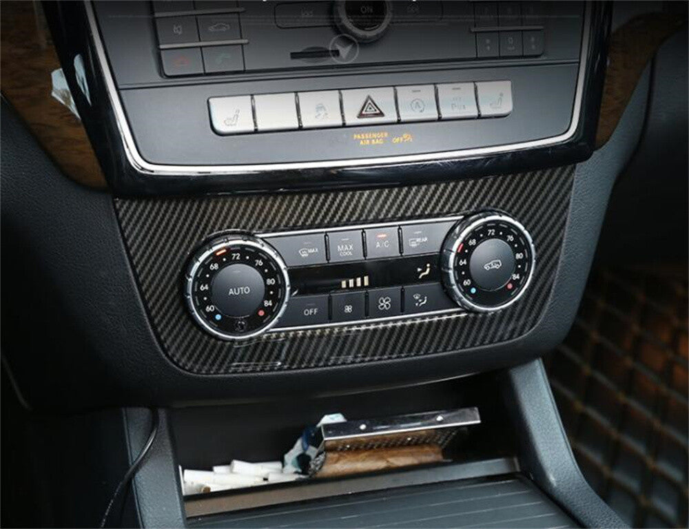 Carbon Fiber ABS Center AC Switch Adjust Panel Trim for Benz GL GLE GLS ML 13-19