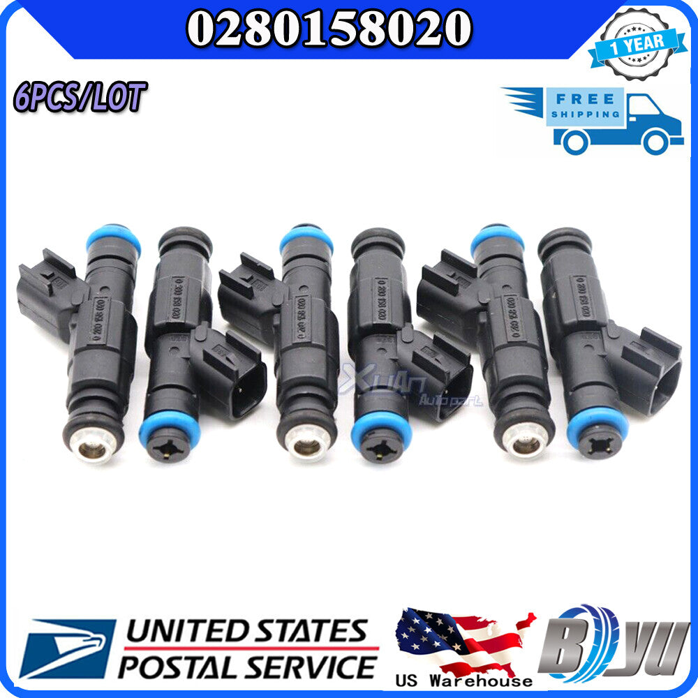 Brand new 6x fuel injector kit for 3.7L for Dodge for Jeep 53032701AA 0280158020- v