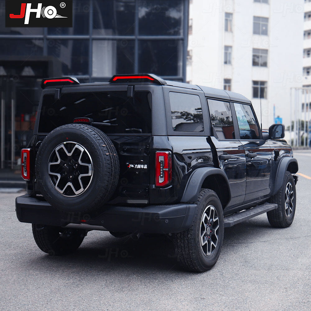 Car Trunk with Smooth Black Roof Spoiler With Red Light for Ford Bronco 2021+