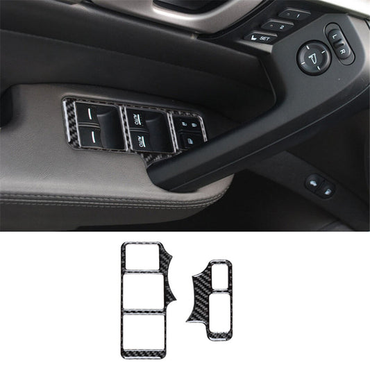 2X Red Carbon Fiber Headlight Console Panel Cover Trim for Audi TT 8N 2001-2006 v