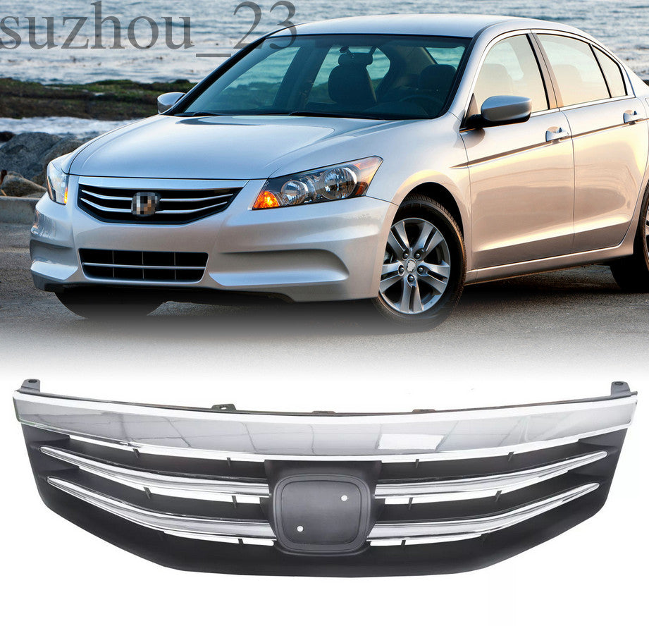 for Honda Accord 2011 2012 Chrome Front Upper Grille Radiator Bumper Upper Grill