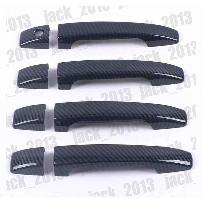 For 2008-2012 for Subaru Forester Carbon Fibre Car Side Door Handle Cover Trim 8x
