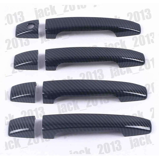 For 2008-2012 for Subaru Forester Carbon Fibre Car Side Door Handle Cover Trim 8x