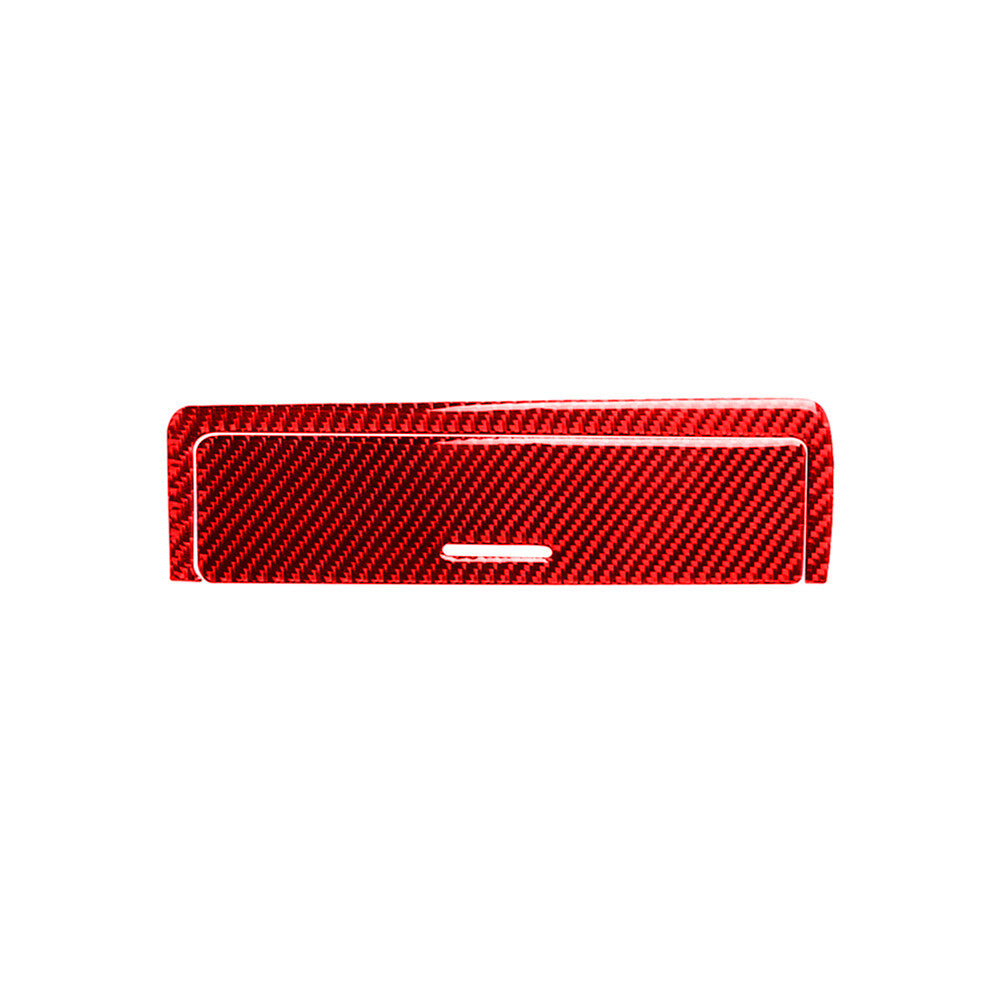 Red carbon fiber gearshift buttons trim for BMW 3 Series E46 1998-2005