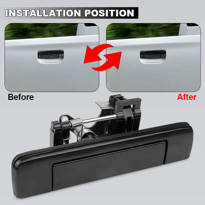 Black Tailgate Handle No Keyhole for 2012-2016 for Holden Colorado RG/ for Isuzu DMAX