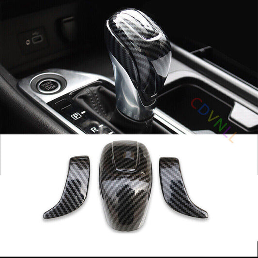 Carbon ABS Gear Shift Knob Head Moulding Cover Trim 3X for Nissan Sentra 2020-23
