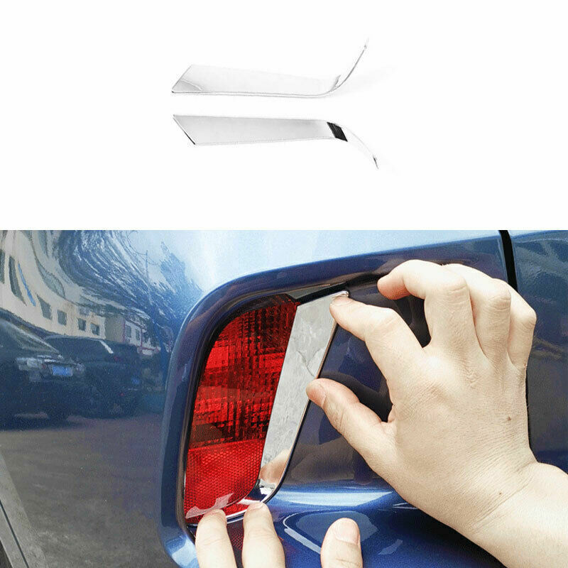 for Ford Escape 2020-22 Chrome Rear Fog Bumper Light Lamp Moulding Strip Trim 2P