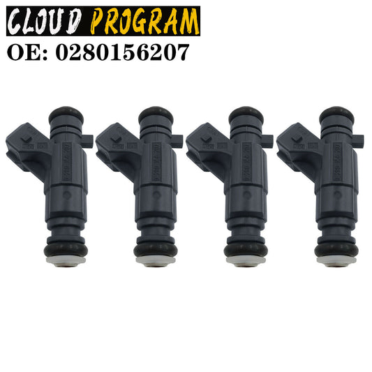 4pc Black Color Four Holes Fuel injector Nozzle 0280156207 for Chery Tiggo for Geely v