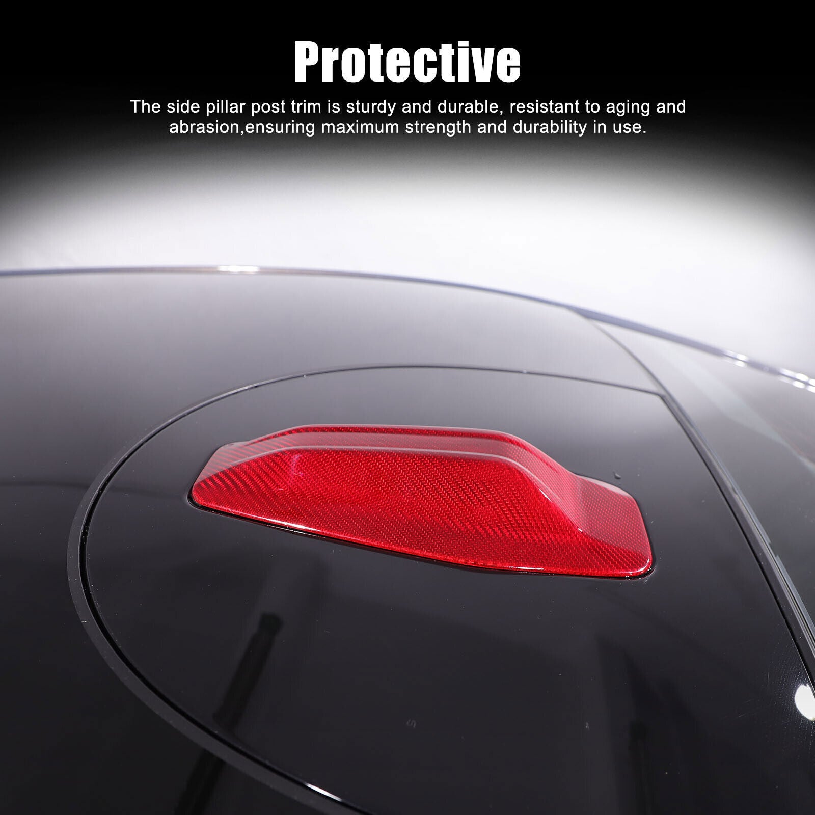 Red Carbon Fiber Fin Antenna Cover For 5 /7 2024+ n