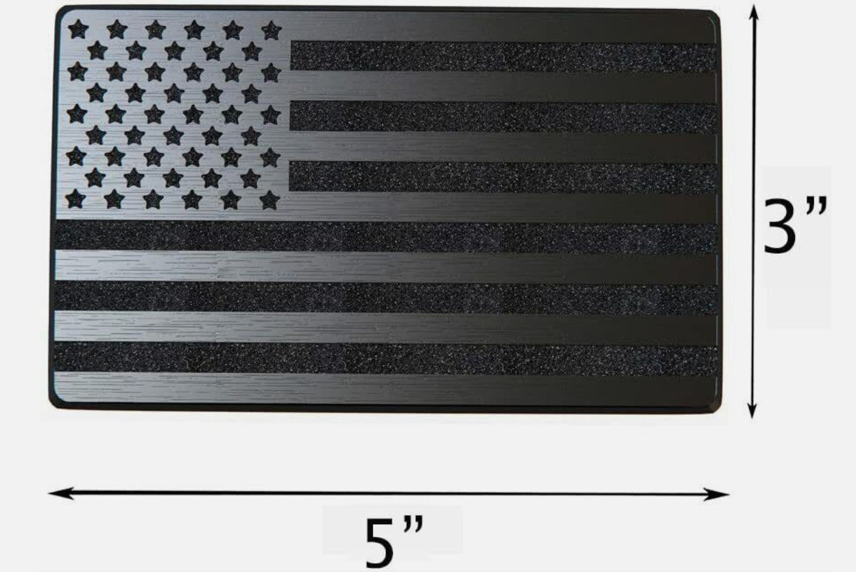 Car License Plate Front and Rear Cover Boot Trunk 12 x6 Black American Flag for New- v
