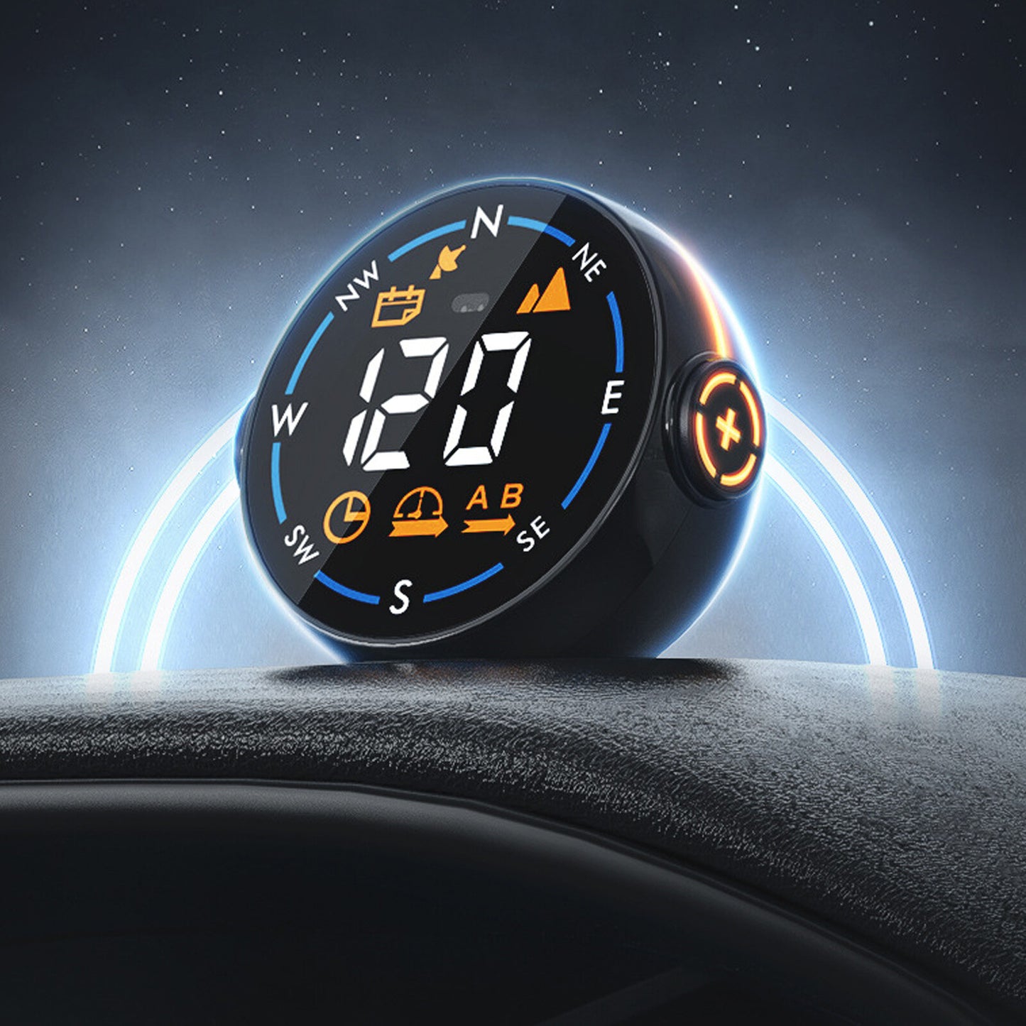 Digital car HUD GPS indicator speedometer automatic head-up display MPH KMH overspeed Q