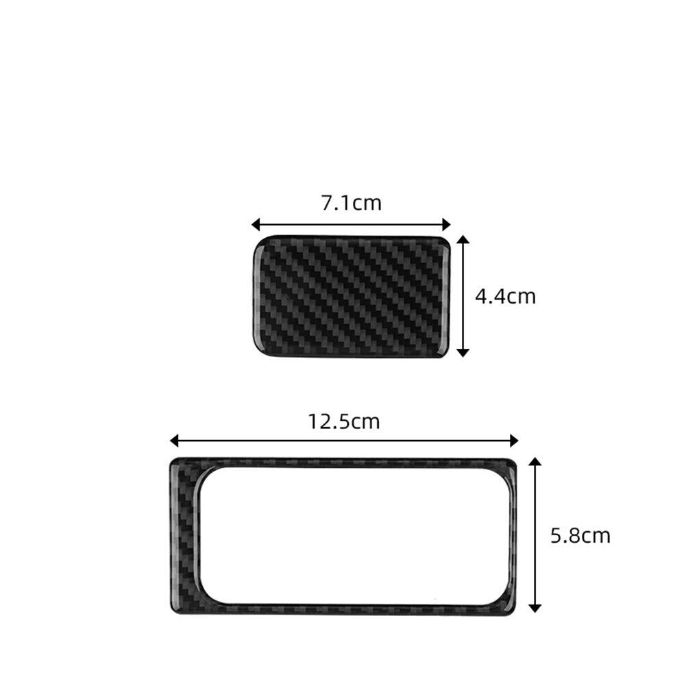 for VW for Golf 8 MK8 GTI Carbon Fiber Interior Rear USB Button Cover Trim 2021-2023