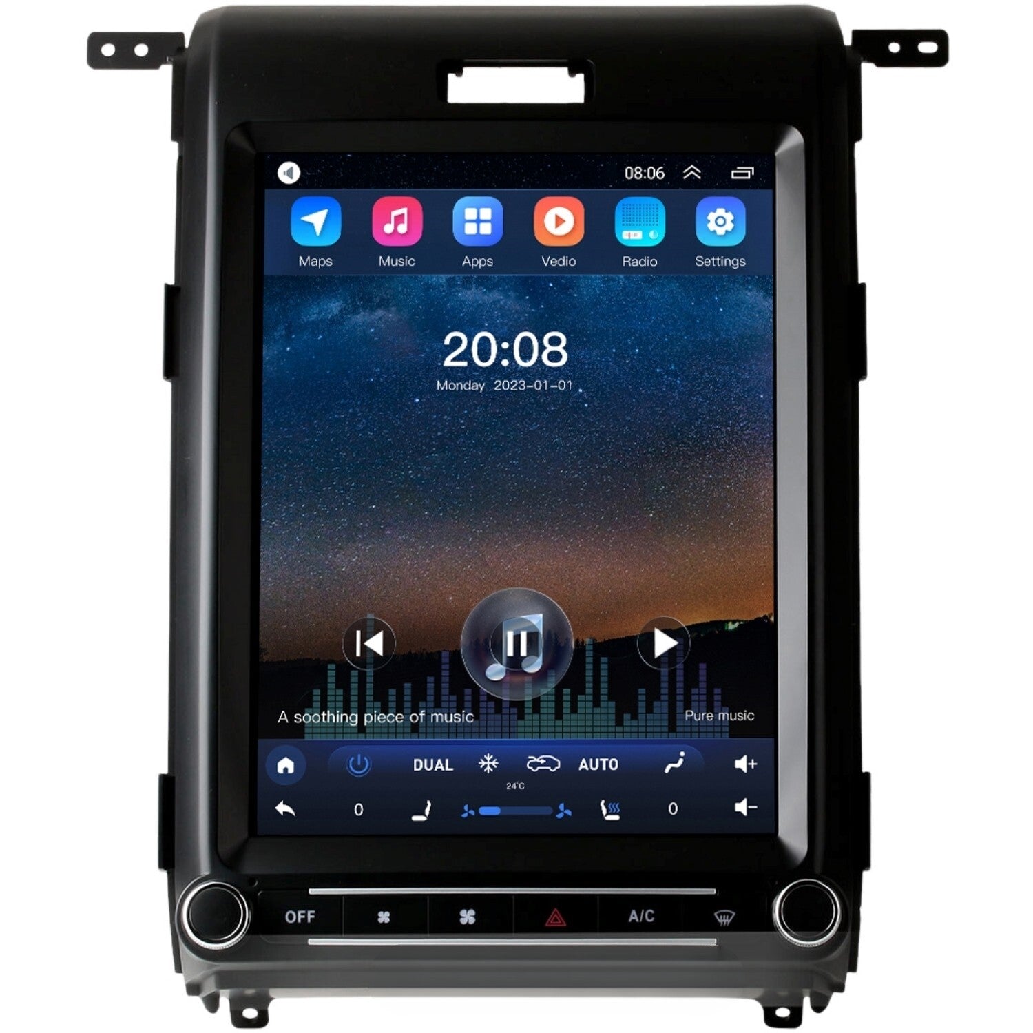 Android Car Stereo Radio GPS Carplay for Tesla Style 12.1 For 2013-2014 for Ford F150
