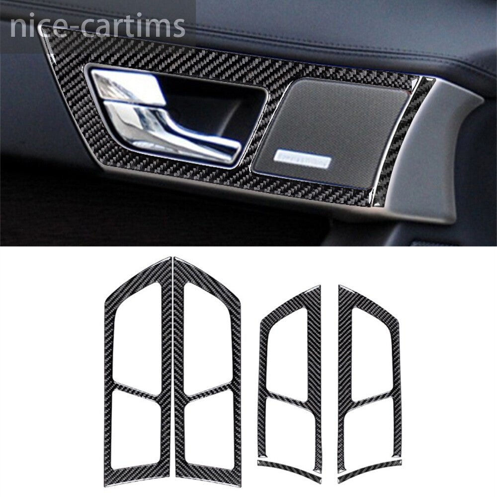 6¡ÁCarbon Fiber Interior Door Handle Panel Decor Trim Fit for Jaguar XF 2009-2011