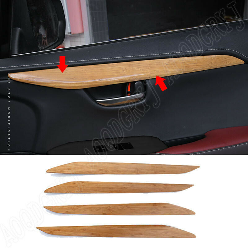 4P Wood Grain Look Car Interior Door Trim Strips for Lexus NX200t300h 2015-2021