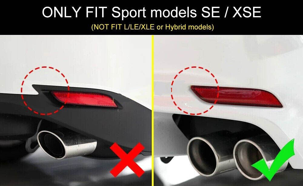 Rear Bumper Reflector Fog Light Trim For 2018-2022 for Toyota for Camry SE/XSE/TRD