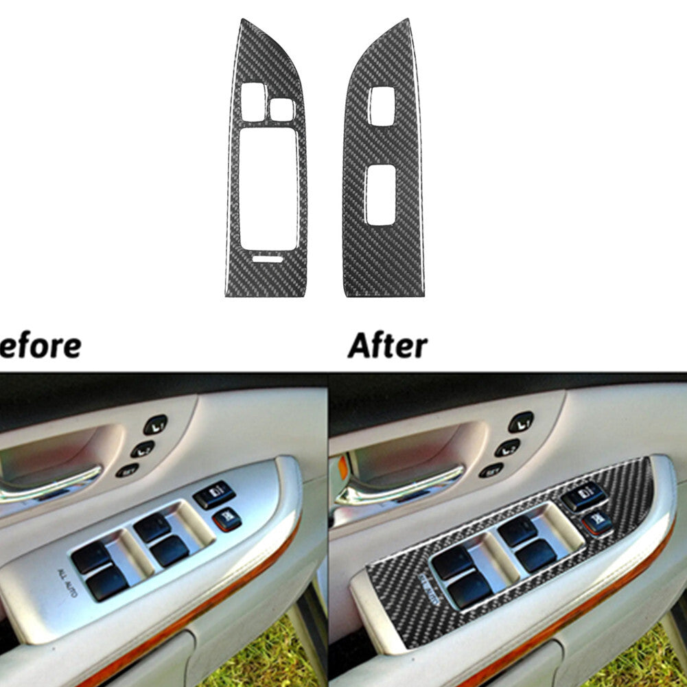 Carbon Fiber for Co -pilot Door Lift Control Cover Trim For Matrix 2009-2014 v