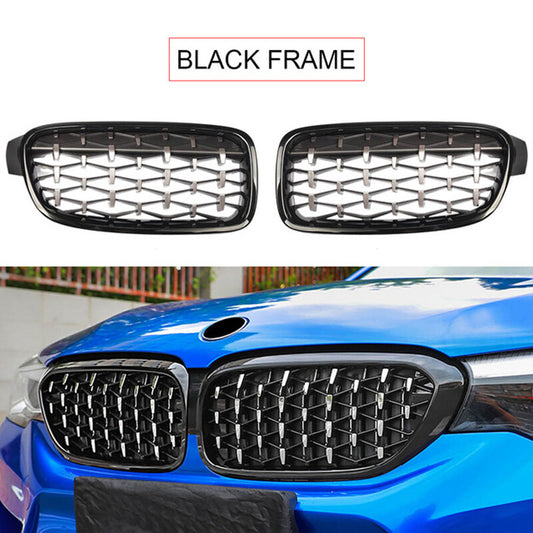 Front kidney diamond grille grill suitable for 3 F30 320i 328i 335i F31 13-18- v