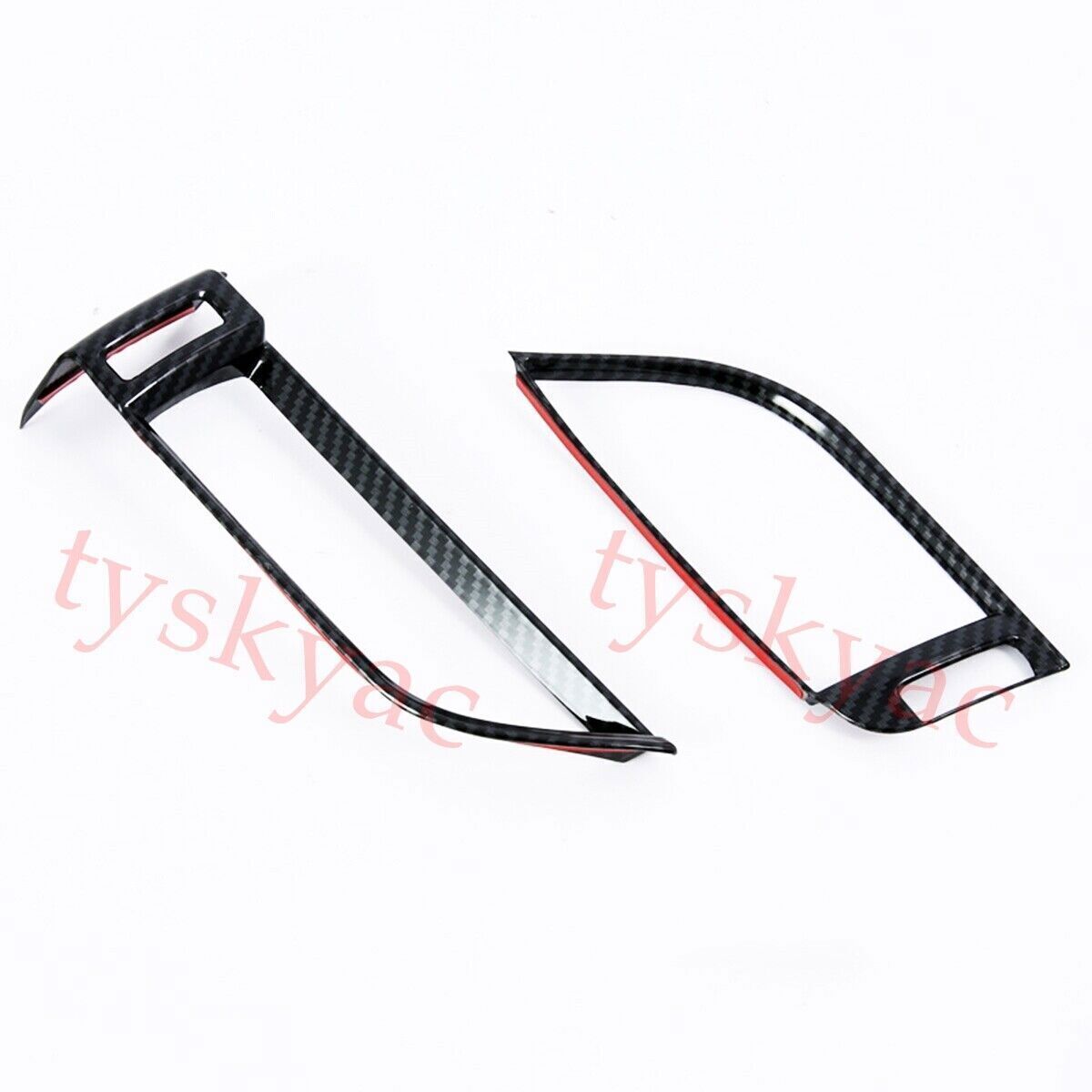 Console L&R Air Vent Outlet Carbon Fiber Cover Trim for Lexus ES350 300h 2019-21