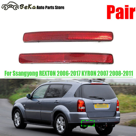 Dual rear bumper reflectors for Ssangyong REXTON 2006-2017 and KYRON 2007-2008-2011.