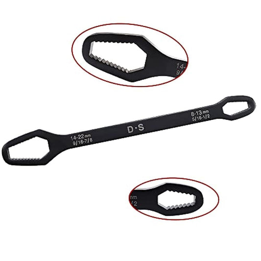 Torx Spanner,5/16-7/8 Inch Multifunctional Universal SelfTightening Wrech(Black)