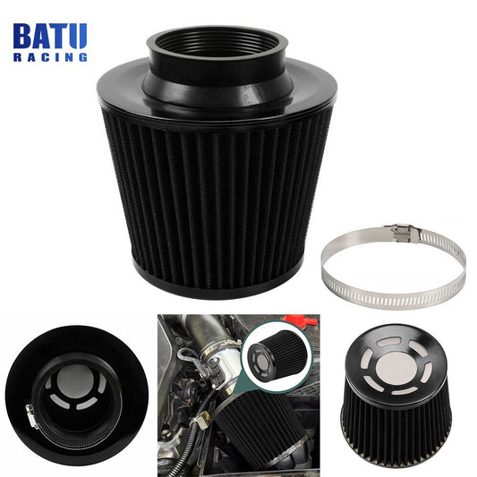 Universal 100mm High Flow Inlet Cold Air Intake Cone Replacement Dry Air Filter
