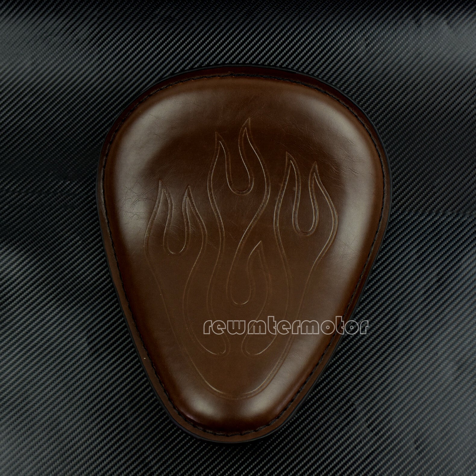 Motorcycle Flame Solo Driver for Seat Brown Fit for Harley Dyna Chopper Bobber XL883 Q