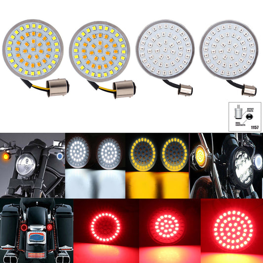 4-pack of 1157 LED turn signal running lights suitable for Harley Dyna Softail Touring