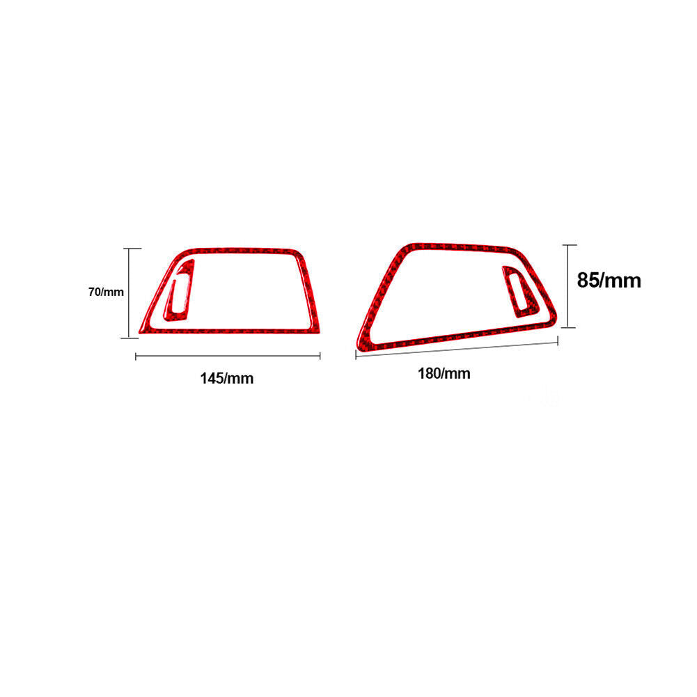 2x Carbon Fiber Rear Side Panel Cover Trim for Honda for Civic Si 2002-2005 v