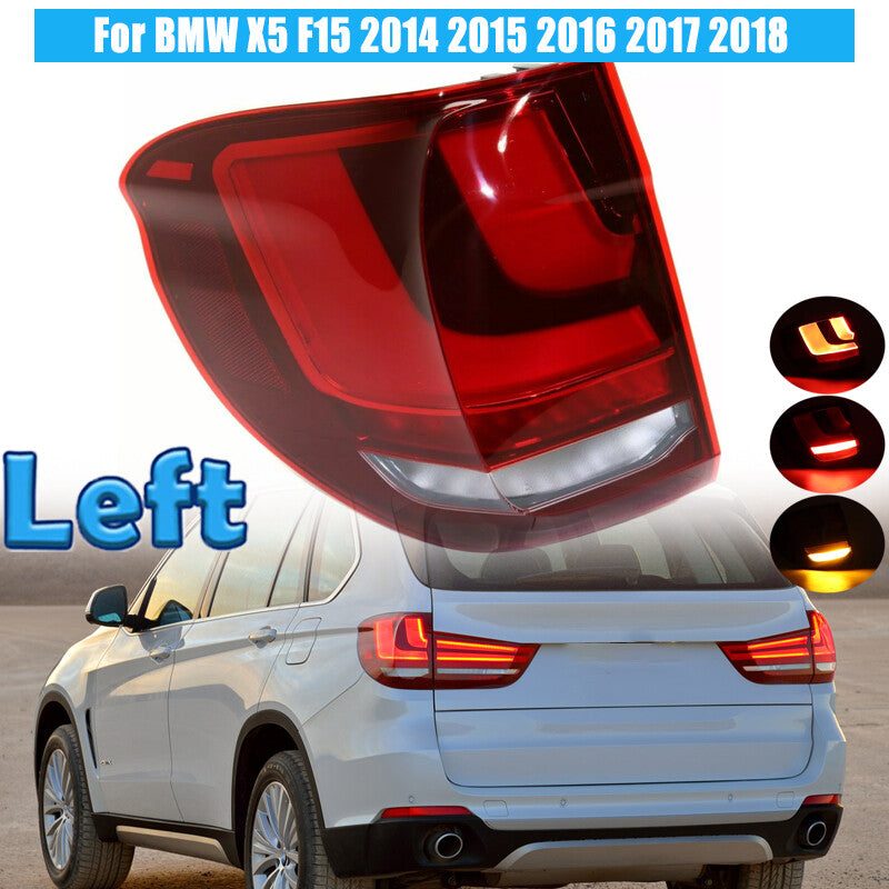 Left Outside LED Tail Light Rear Brake Stop Lamp for BMW X5 F15 2014-2018