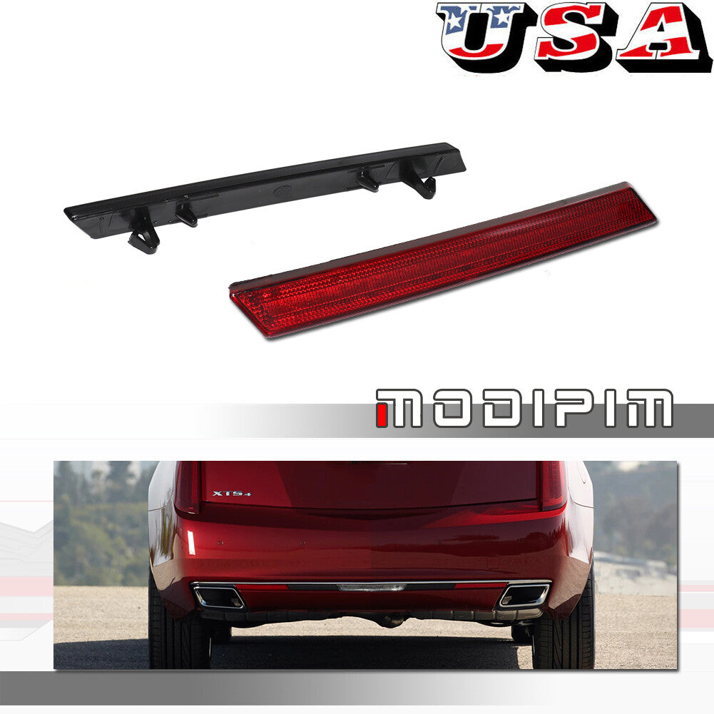 Suitable for 2013-2017 for Cadillac XTS rear bumper reflector taillights, red OE style, 2-piece set.