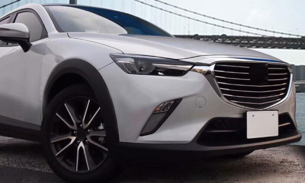 1P for Mazda CX-3 CX3 2016-21 Chrome Front Hood Lid Grill Mesh Upper Cover Trim